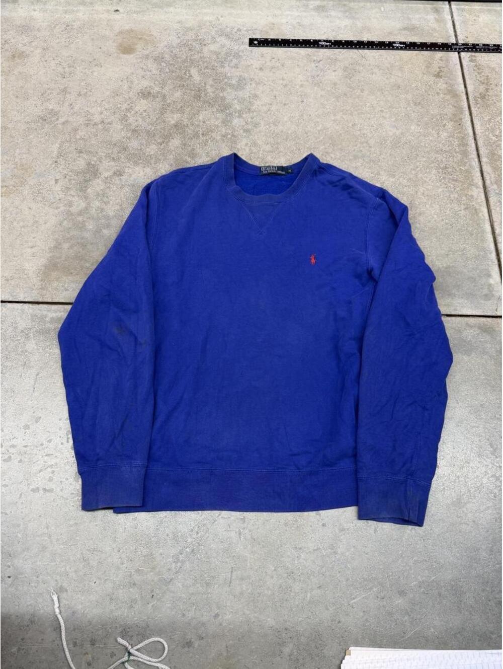 vintage polo ralph lauren blue small logo crewneck size medium